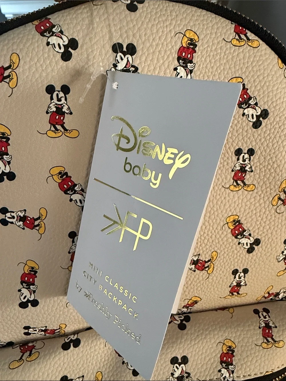 Freshly Picked Cream Disney Baby Mickey Mouse AOP “Mini Classic City Backpack”
